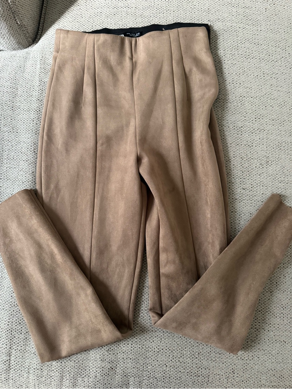 Zara Brown Faux Suede Skirt